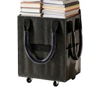 Reusable Grocery Bag on Wheels - Folding Rolling Tote for Easy Transport | Heavy Duty Fabric Construction, Extendable Handle, Large Capacity Shopping Bag for Laundry Camping Moving Trips Clothes