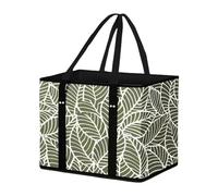 Reusable Grocery Bags - Foldable Shopping Bags, Heavy Duty Storage Organizer with Box Shape Stand-Up Design, Sturdy Canvas Tote, Convenient Food Bag, Grocery Tote for Picnics Family Trips Camping
