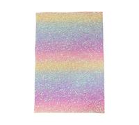 Reusable Heat Pad, Fuse Bead Ironing Mat, 8 Inch Transfer Sheet with Rainbow Glitter, Craft Iron, Iron On Sheet with, Craft Mat for Home and Classroom