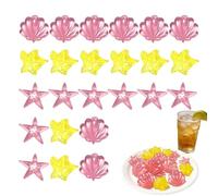 Reusable Ice Cubes, Sea Theme Cooling Blocks, 24 Piece Set with Quick Chill Effect, Ergonomic Freezer Cubes, Drink Chiller with Fun Design, Bar Accessory for Wine and Juice Parties