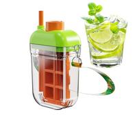 Reusable Ice Cup, Portable Drink Bottle, Secure Straw Cover, Quick Release Coffee Juice Maker, Multi-Purpose Beverage Storage Container, Water Cup for Home, Office, Travel