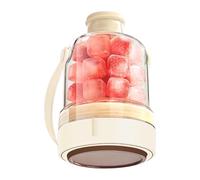 Reusable Ice Mold Bottle, Portable Ice Former, Push Release Silicone Tray with Container, 2 Layer Cube Freezing Bottle, 400ml Drink Cooling Maker for Outdoor Juice Whiskey Camping Travel Picnic