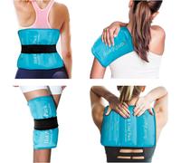Reusable Ice Pack 27 X 37 Cm,Gel Pack With Strap For Pain Relief,Shoulders,Knee,Foot,Elbow,Hot And Cold Compresses For Sprains,Swelling,Bruising