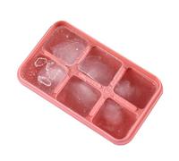 Reusable Ice Tray with Lid - 6 Cavity Freezer Mold, Shatterproof Non Stick Flexible Maker, Kitchen Gadget for Home, Party, Camping, Studio, Coffee, Whiskey, Cocktail, Easy Pop Design