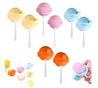 Reusable Large Lollipop-Shaped Ice Mold,Silicone Lollipop Ice Cream Maker,DIY Creative Homemade Ice Hockey Mold,Easy-Release for Juice,Yogurt & Frozen Treats for Kids Snacks & Summer Parties (8)