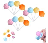 Reusable Large Lollipop-Shaped Ice Mold,Silicone Lollipop Ice Cream Molds,DIY Creative Ice Pops for Summer,Easy Release Homemade Ice Hockey Mold for Kids Snacks & Parties (12PCS)