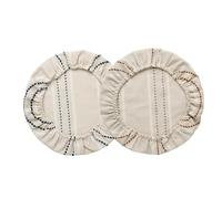 Reusable Linen Bowl Covers 2PCS 23cm Bread Dough Proofing Covers Elastic Fabric Fermentation Bowl Caps For Sourdough Fruit Salad Food Storage Baking Kitchen