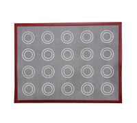Reusable Macaron Baking Mat - Nonstick Silicone Cookie Liner, Printed Pastry Sheet | Heat Safe Oven Tray Solution, Food Grade Double Sided Design with Circle Markings for Cream Puff Dessert Pr