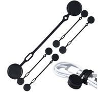 Reusable Magnetic Cable Ties - Silicone Cable Ties | Cablle Management Organizer | Magnetic Cord Organizer Tîes | 5pieces Magnet Data Cables Strap | Multi-function Silicone Computer Cables Strap