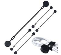 Reusable Magnetic Cable Ties - Silicone Cable Ties | Cablle Management Organizer | Magnetic Cord Organizer Tîes | 5pieces Magnet Data Cables Strap | Multi-function Silicone Computer Cables Strap