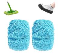 Reusable Mop Pads, 2025 New Reusable Microfiber Mop Pads, Washable Dry Sweeping Cloths, Wet Mopping Cloths Mops Head Replacement Refills for Hardwood Surface Floor Cleaning (Blue 2pcs,Small)