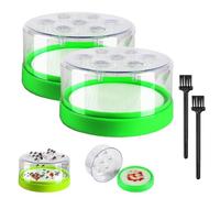 Reusable Non-Electric Fly Trap, One-Way Funnel Fruit Fly Catcher (2pcs) | 7-Hole Trapping Fly Catcher Bottle, Safe for Kids & Pets, Easy to Clean, Fly Traps for Kitchen Garden Patio