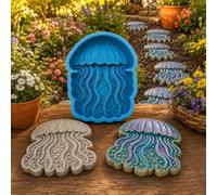 Reusable Ocean Theme Garden Art Mold, Silicone Stepping Stone Mold (H)