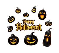 Reusable Pumpkin Halloween Window Decals - Spooky Static Clings | Refresh Your Space For The Season With These Reusable Double-sided Pumpkin Spooky Halloween Static Window Decals And Stickers