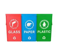 Reusable Recycling Trash Bags - 3 pièces de triage Recycling Woven Bag Set, Heavy Duty Waterproof Reusable Trash Bag Organizer with Handles | Large Garbage Bags, Indoor Sorting Bins