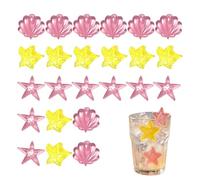 Reusable Sea Theme Ice Cubes Set de 24 pièces Non Melting Drink Chilling Stones, Cocktail Cooling Cube Kit for Beverages, Freezer Ice Alternative for Drinks, Party Bar Style Design, Home Use