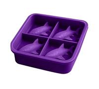 Reusable Shark Mold - 4 Slot Silicone Ice Maker Tray, Shark Shaped Ices Mould for Cocktails Whiskey Beverages, Freezer Ices Mold for Home Kitchen Parties Family Gatherings Outdoor