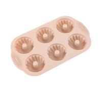 Reusable Silicone Bakeware Cake Molds - 6 Cavity Non Stick Mini Shell Baking Tray for Cakes Cupcakes Chocolates Candies Jellies Desserts | Heat Resistant Dishwasher Microwave Freezer Safe