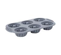 Reusable Silicone Bakeware Cake Molds - 6 Cavity Non Stick Mini Shell Baking Tray for Cakes Cupcakes Chocolates Candies Jellies Desserts | Heat Resistant Dishwasher Microwave Freezer Safe