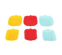 Reusable Silicone Hot Fryer Liners 6PCS | Non Stick Baking Basket & Fryer Pot Accessories | Dual Size for Wholesome Cooking/Easy Cleanup/Versatile Use