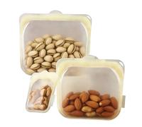 Reusable Snack Bags - Food Storage Pouches for Lunch Travel Organization | Sandwich Bags with Leakproof Zip Seal, Freezer Safe Washable Design, Eco Friendly Container for Kids Adults