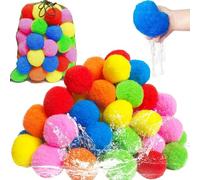 Reusable Splash Balls 100 Pack Absorbent Foam Water Toy For Pool Beach