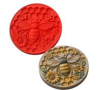 Reusable Sunflower Stepping Stone Mold - DIY Round Silicone Cement Mold