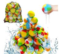 Reusable Water Balloon | 60 Pieces Reusable Soft Absorbent Beach Toys | Water Soaker Balls | For Beach Activities Pool Outside Yard Backyard Lawn Grass Garden Park Summer Outdoor