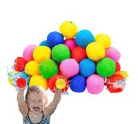 Reusable Water Balloon, Outdoor Splash Toys, 9.84x9.06in Soft Multicolor Balloons, Quick-Fill Self-Sealing Design, Toy for Kids, Adults, Family, Pool, Backyard