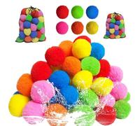 Reusable Water Sponge Balls,Beach Pool Toys Outdoor Yard Water Fight Games ,Instant Refill Water Balloons No Cleanup for Pool, Beach, Backyard. (42pcs)
