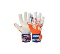 Reusch Attrakt Gold X NC Gants de Gardien de But Respirants Hommes et Femmes Gants de Football pour Adultes adaptés à Toutes Les Conditions météorologiques et Surfaces de Terrain de Jeu, Orange-Bleu