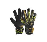 REUSCH Attrakt Infinity Finger Support Gants de Gardien Adulte Unisexe, 7739 Black/Gold/Yellow/Black, 10
