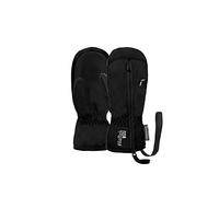 Reusch Ben Mitten Mitaines d'hiver Extra Chaudes et Douces pour Enfants et bébés Filles et garçons avec Une Fermeture éclair, Noir, IV (Environ 4-5 Ans)