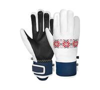 Reusch Charlize Gants d'hiver pour femme avec R-TEX XT & Primaloft Gold - Gants en cuir pleine fleur, dos en tricot, doublure SoftPlush, imperméables, coupe-vent et respirants