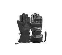 Reusch Connor R-TEX XT Junior Gants d'hiver Chauds, imperméables, Coupe-Vent et Respirants, Gants de Ski pour Enfants, Adolescents, Filles et garçons, Camouflage Noir, 4,5