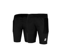 Reusch Contest II Advance Junior Short de Gardien de But de Football rembourré pour Enfants, Noir/Argent, 164 cm Garçon