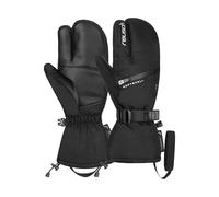 Reusch Demi R-TEX® XT Lobster Gants Chauds, imperméables, Coupe-Vent et Respirants, à 3 Doigts, Gants d'hiver, Gants de Neige, Gants de Ski pour Femme, Taille 7, Noir/argenté