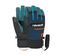 Reusch Dragon R-TEX® XT Gants d'hiver Chauds, imperméables, Coupe-Vent et Respirants, Unisexes, Gants d'hiver, Gants de Neige, Gants de Ski pour Homme et Femme, Bleu-Orange