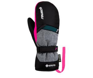 Reusch - Flash Gore-Tex Junior Mitten Black Melange Pink Glo - 4.5 - Moufles