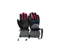 Reusch Gants de Ski Enfants |Chauds, imperméables | Noir-Gris-Rose | 4,5