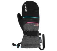 Reusch Kondor R-TEX® XT Junior Moufles Chaudes, imperméables, Respirantes, pour Enfant, Noir/Gris/Rose