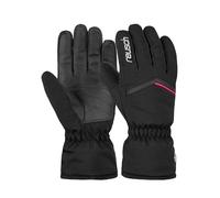Reusch Marisa Gants de Ski Coupe-Vent et Extra Respirants d'hiver, Noir/Blanc/Rose Brillant, 7 (EU) Femme
