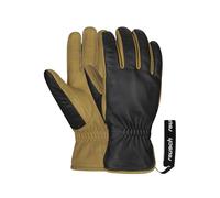 Reusch Outsider Gants d'hiver Unisexes très Chauds, Coupe-Vent et Respirants Gants d'hiver Gants de Neige Gants de Ski pour Homme et Femme avec Cuir Plein de Haute qualité, Noir/Marron, 8