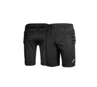 Reusch Goalkeeping Training Junior Short de Gardien de But de Football rembourré pour Enfants, Noir/Argent, 158 cm Garçon