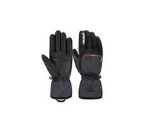 Reusch Snow King, Gants de Ski Unisexes, Softshell, garantis Coupe-Vent et Extra-Respirants, Gants de Neige et Gants d'hiver pour Les Femmes et Les Hommes, Noir-Gris-Rouge, 9