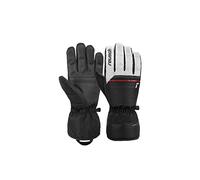 Reusch Snow King, Gants de Ski Unisexes, Softshell, garantis Coupe-Vent et Extra-Respirants, Gants de Neige et Gants d'hiver pour Les Femmes et Les Hommes, Blanc-Rouge-Noir, 11