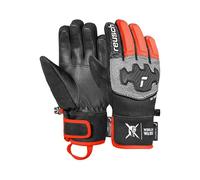 Reusch Worldcup Warrior Prime R-TEX XT Gants de Ski pour Enfants & Adolescents - Gants de Course avec Coussinets de Cheville et de Doigts, imperméables, Coupe-Vent, Respirants, Softshell, Cuir