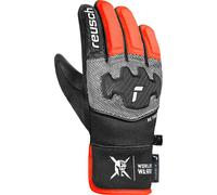 Reusch Worldcup Warrior Prime R-TEX XT Gants de Ski pour Enfants & Adolescents - Gants de Course avec Coussinets de Cheville et de Doigts, imperméables, Coupe-Vent, Respirants, Softshell, Cuir
