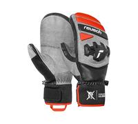 Reusch Worldcup Warrior Team Mitaines de Course Unisexes avec Isolation TecFill, ThermoHoods, Rembourrage de la Cheville et des Doigts, en Cuir de chèvre, Coupe-Vent, Respirantes, pour Le Ski