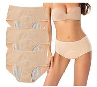 REUset 3 Pièces Culotte Fuite Urinaire Femme,Culotte D'incontinence Urinaire Lavable,Culotte Femme avec Zone Absorbante Anti-Fuite Protection Fuite Urinaire Femme,H,XXL